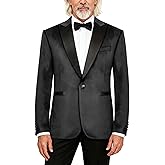 WYWK Men's Velvet Peak Lapel Paisley Tuxedo Suit Jacket for Party Prom Wedding Banquet