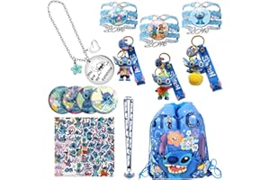 Usoway Stitch Merchandise Stuff Gift Set for girls, Accessories, Stitch Anime Cartoon Drawstring Bag Christmas Ideal Gift (1)