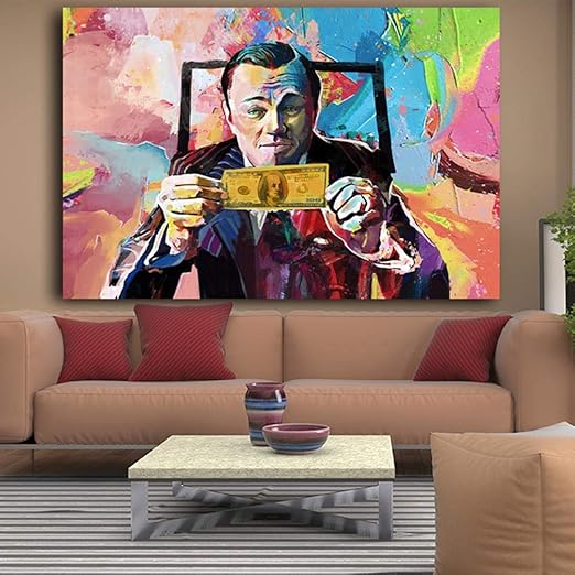 Qianlei Arte Large Canvas Painting Movie El Lobo De Wall Street