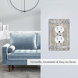 Xuejiaku Decorative Outlet Covers Vintage Barn Door