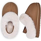IceUnicorn Toddler Slippers with Backstrap Girls Boys Fuzzy House Shoes Kids Warm Memory Foam Slippers Bedroom Slides for Indoor Outdoor
