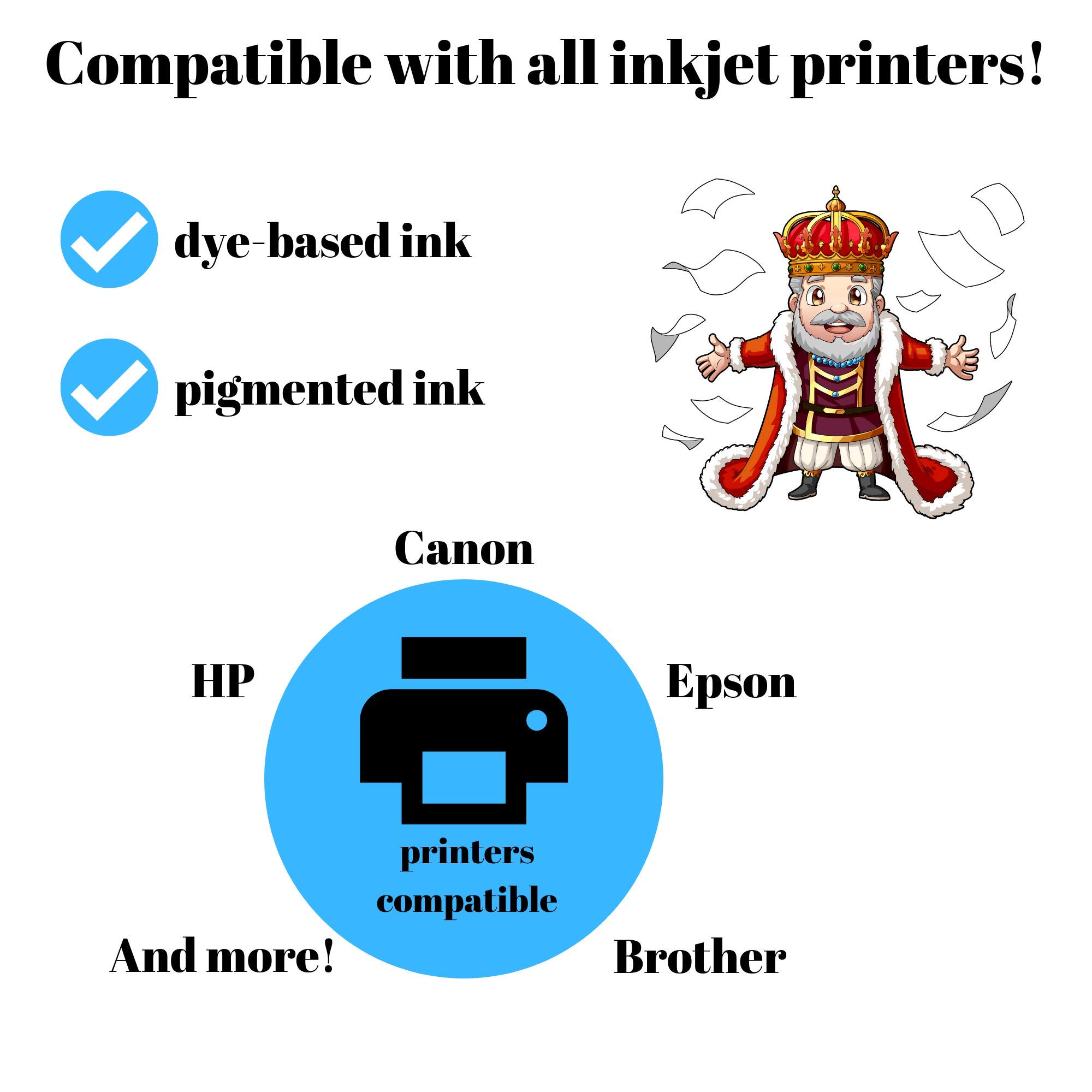Royal Elements Glossy Printable Sticker Paper 20 Sheets for Inkjet