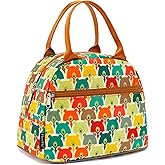 FlowFly Insulated Lunch Cooler Bag - Tote Bag Organizer for Women/Men, Bear