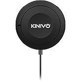 Kinivo BTC450 Bluetooth Car Kit (Hands-Free, AUX Bluetooth Adapter for Cars with Ground Loop Noise Isolator, 3.5mm Aux Input,