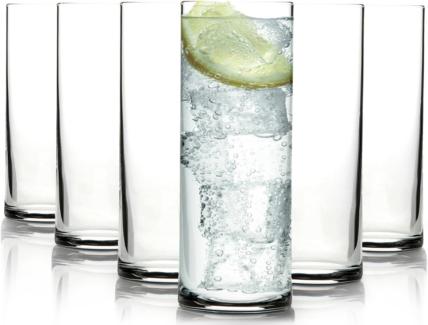 Tivoli New York Long Drink Glasses / 260 ml/Set of 6 / High-Quality Glasses/Dishwasher Safe/Crystal Glasses