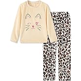 Funnycokid Girls Fleece Pajamas Set Kids Soft Flannel Pjs Pullover Top Pants Loungewear Size 7-14