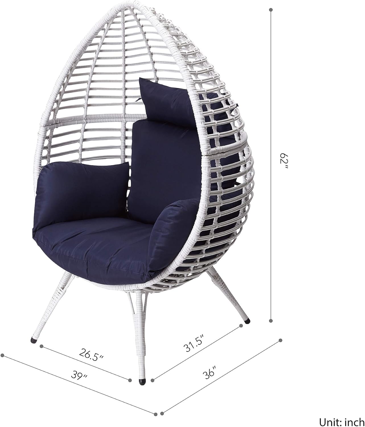 Peaktop PT-OF0005 Patio Lounge Chairs, Multi Color: Furniture & Decor