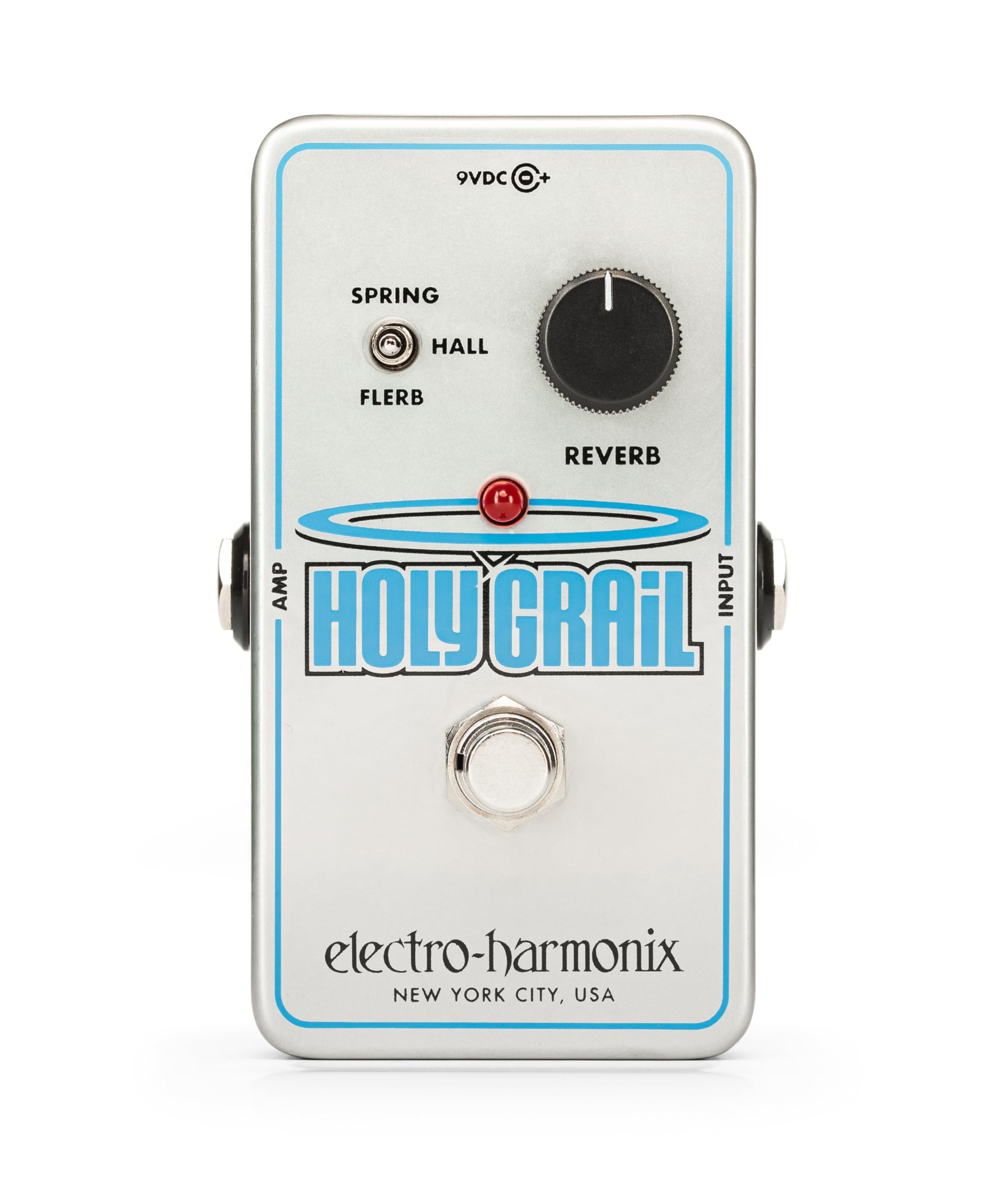 Electro Harmonix Nano Holy Grail Reverb Pedal for Electric Guitar Silver
