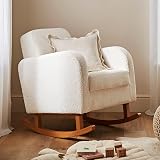 CuddleCo Etta Nursing Chair Boucle Off-White Elegant Mushroom Tone view 4
