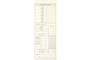 Adams Time Cards, Weekly, 2-Sided, Overtime Format, Named Days, 3-3/8" x 9", Manila, Green/Red Print, 200-Count (9791-200)