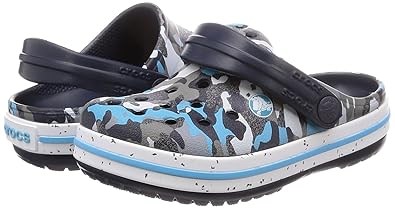 crocs camouflage blue