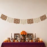 flangairy Dia De Los Muertos Ofrenda Decorations, Felt Papel Picado Banner | 70.9