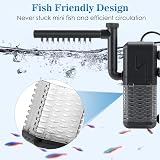 AQQA Internal Aquarium Filter 600L/h 6W Quiet with Rainfall Aerator 200L view 3