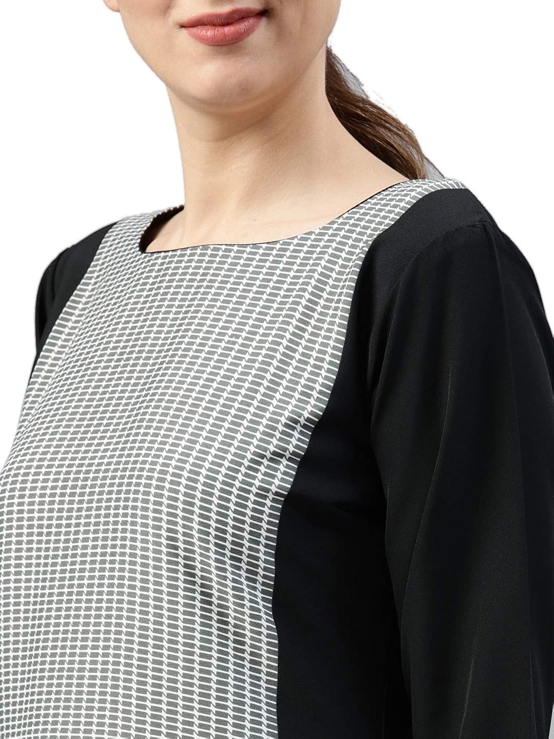 vaamsi crepe digital printed kurti(vpk1509_black_free size)