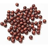 Baiinjiene 600pcs Rosewood Beads - Round Wood Beads, Undyed Natural Stripe for DIY Jewellery Making (8mm Brown)