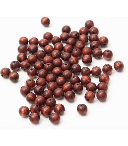 600pcs Natural Rosewood Beads - 8mm Round Wood Beads For DIY Jewelry Making, Undyed Brown