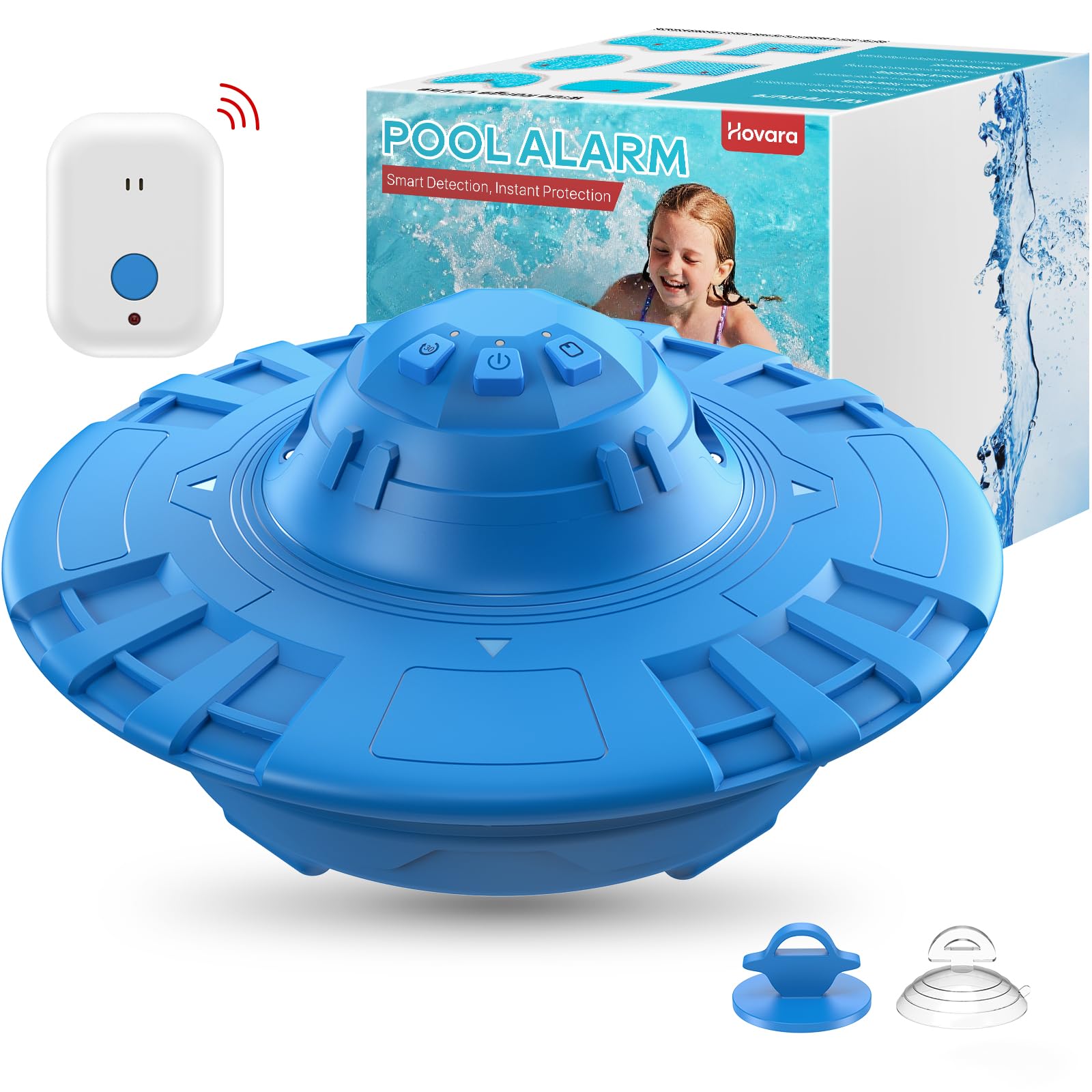 Photo 1 of Pool Alarm, Floating Pool Safety Alarms for Inground & Above Ground Pools – Loud 110dB Alert, Adjustable Sensitivity, Protection for Kids & Pets (Blue)