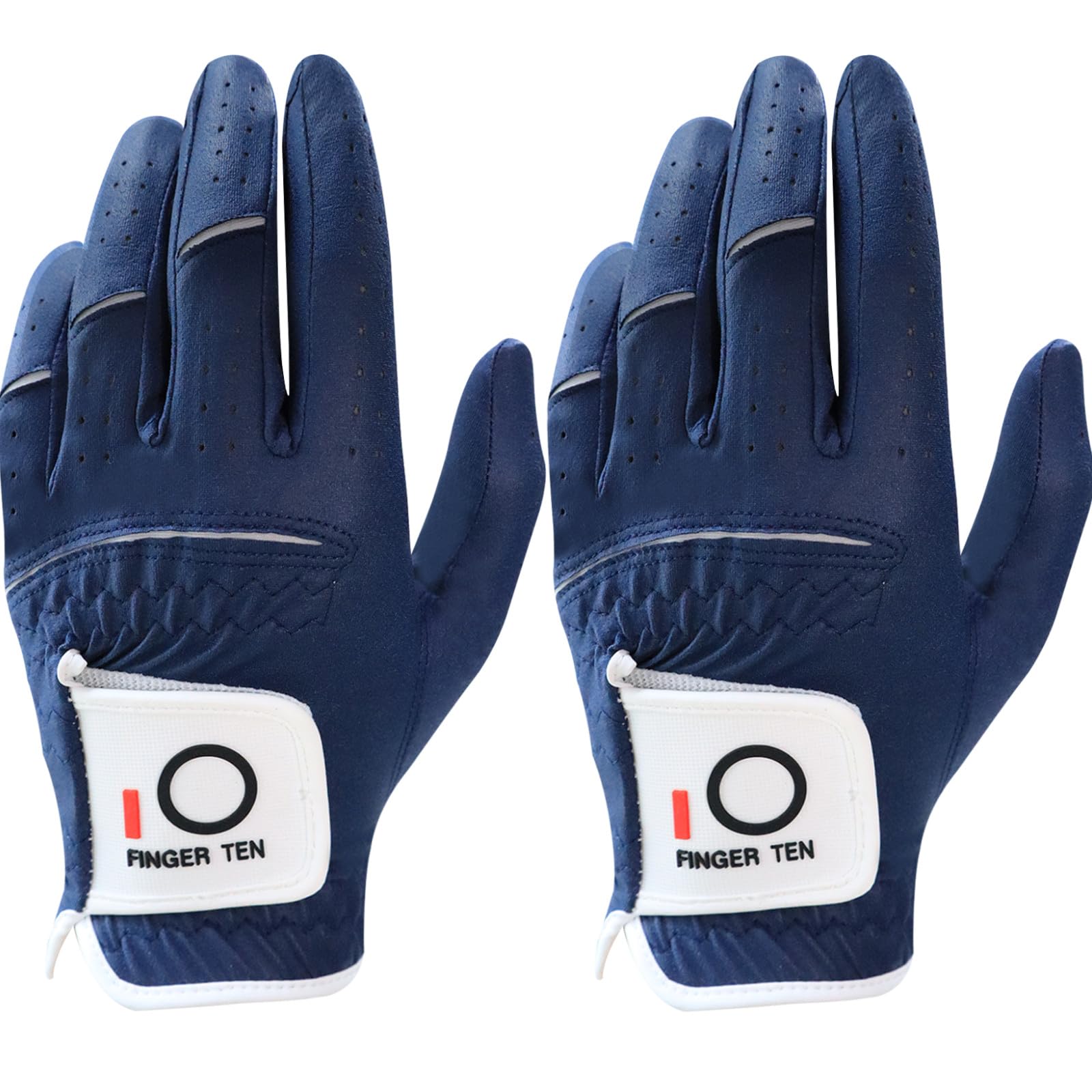 Golf Gloves Men Left Hand Synthetic All Weather Soft Rain Grip Relaxgrip Value 2 Pack, Mens Golf Glove Wear Resistant for Perfect Swing (Dark Blue, M) — image 1