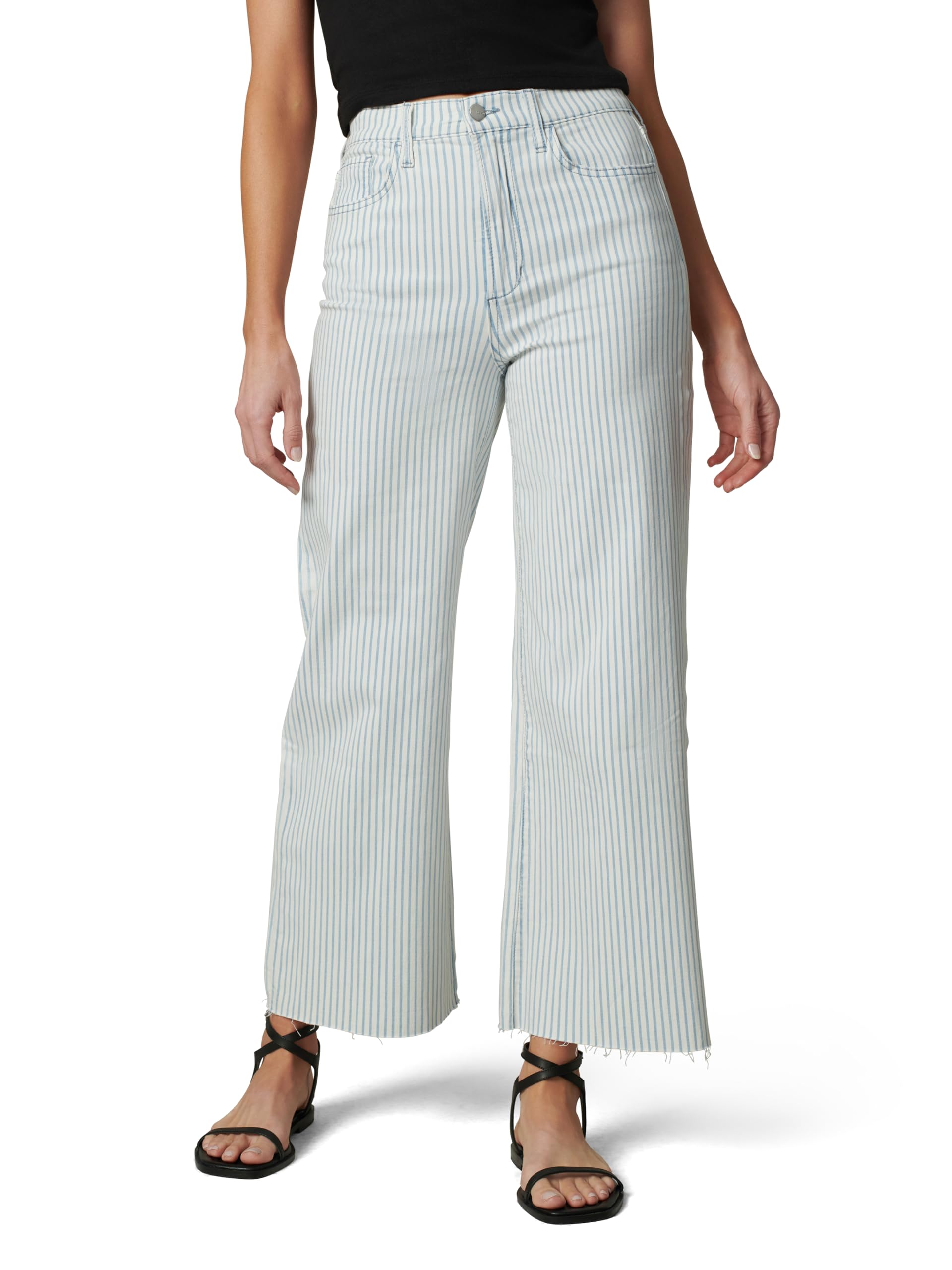 Joe’s Jeans Women’s The Mia High Rise Wide Leg Ankle Jean, Rail Road Stripe