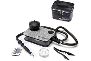 ROSLHG Portable Hookah Set With Everything And Case -Crystal Diamond Small Hookah Set For Travel Flat Hookah Box Hookah Set With Charcoal Holder & Coal Cover- Travel Hookah Set With Everything
