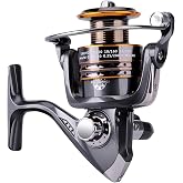 PLUSINNO HongYing Series Fishing Reels Spinning Freshwater Saltwater with 5.2:1 Gear Ratio Metal Body Left/Right Interchangeable Collapsible Handle Spinning Fishing Reel