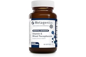 Metagenics Vitamin E Mixed Tocopherols - High Potency Antioxidant Supplement with Alpha & Gamma Tocopherols - Supports Heart, Immune & Cellular Health - Non-GMO, Gluten-Free - 60 Softgels