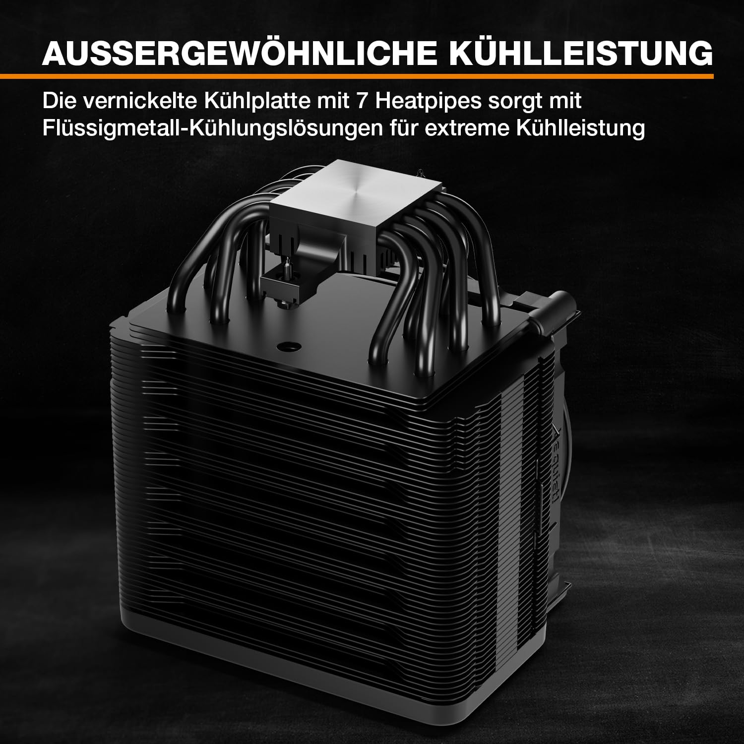 be quiet! Dark Rock Elite Luftkühler, 2x Silent Wings 135mm PWM Lüfter, Speed Switch mit 2 Modi, Hochleistungs-Heatpipes, Frontlüfter-Montagesystem, erhöhte RAM-Kompatibilität, ARGB LEDs, BK038 5