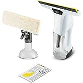 Kärcher battery operated window cleaner WV 6 Plus (extra long battery life: 100 min, replaceable suction nozzle, spray bottle
