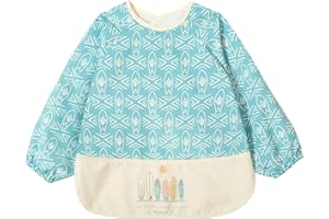 Little Dimsum Mess-Proof Baby Bibs|Infant Toddler Long Sleeve Waterproof Feeding Smock