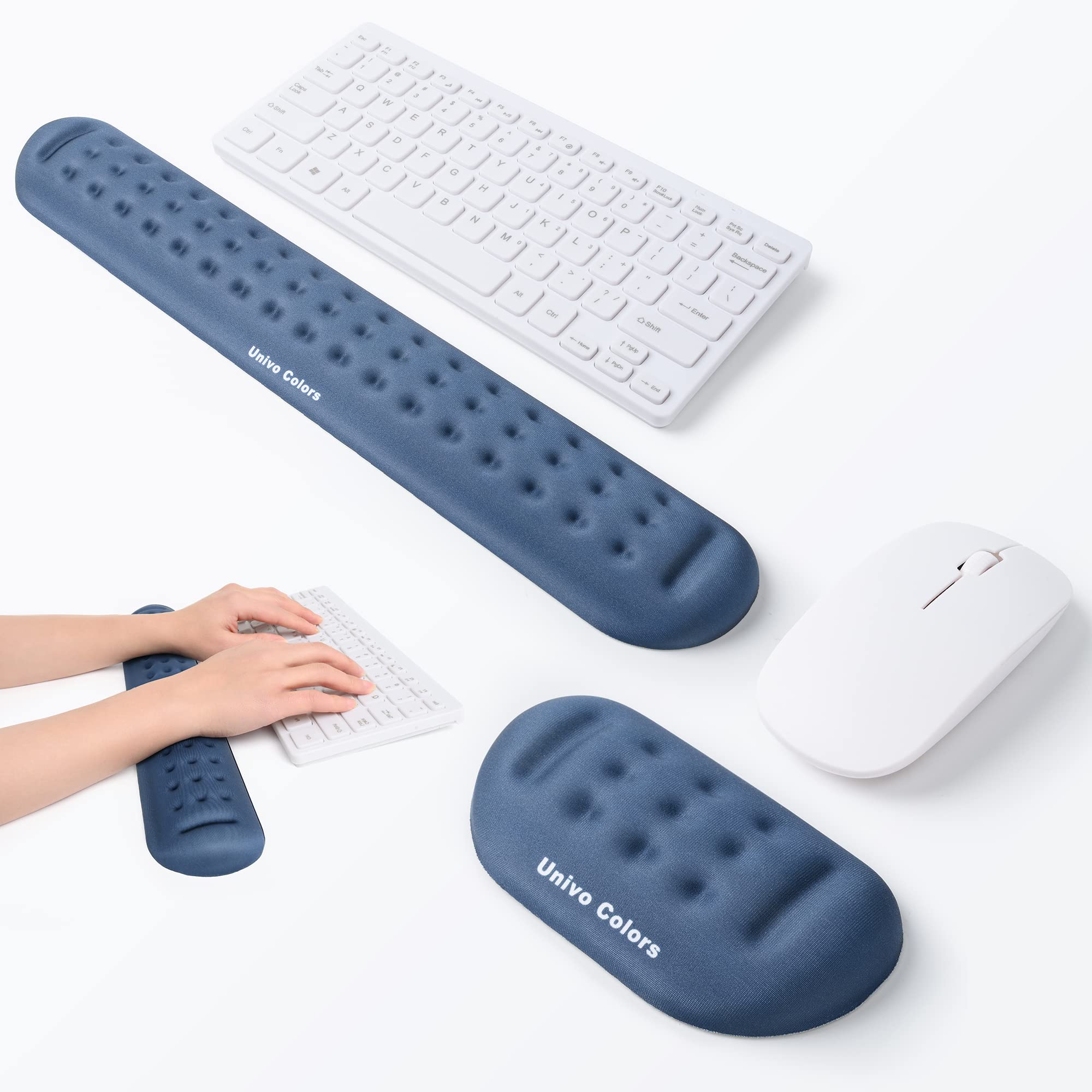 Richen - Tappetino per mouse in memory foam con supporto per il polso