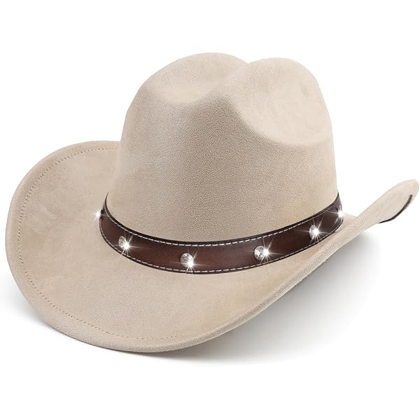 Melesh Western Cowboy Hat for Women Men Small Short Wide  display picture 3