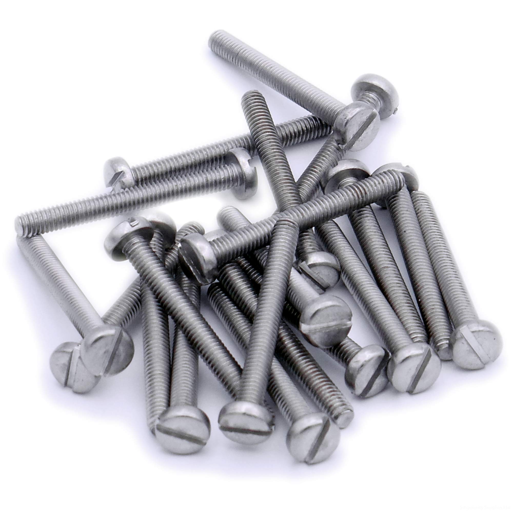 M3 (3mm x 18mm) Slot Pan Machine Screw (Bolt) - Stainless Steel (A2) (Pack of 20)