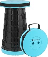 WedDecor Portable Folding Stool Light Blue 180kg Capacity Telescopic view 1