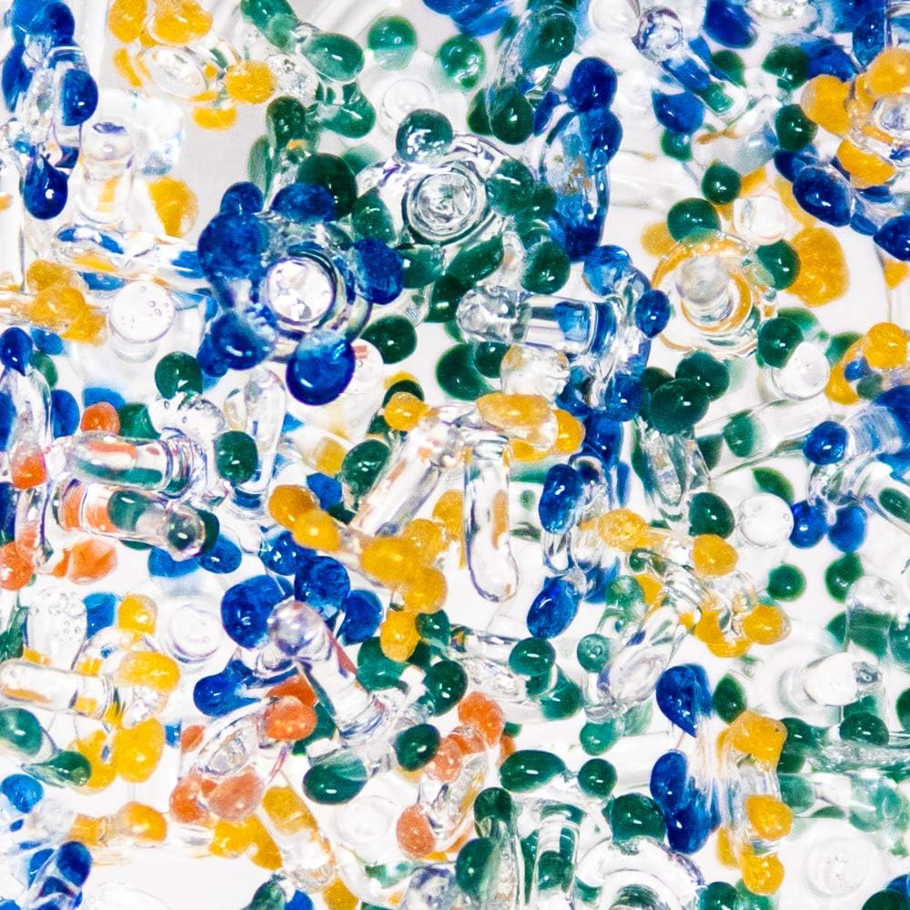 50 Piece Pack | Premium Quality Hand-Blown Daisy Glass Screen Filter Handmade and Tempered 6mm to 9mm (1/4" to 3/8" inches) Comes in Assorted Colors Flower Style