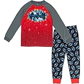 DC Comics Justice League Superman Batman Christmas Pullover Pajama Shirt and Pants Sleep Set Toddler to Big Kid