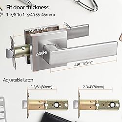 NEWBANG Hall/Closet Lever Handle Lock Satin Nickel