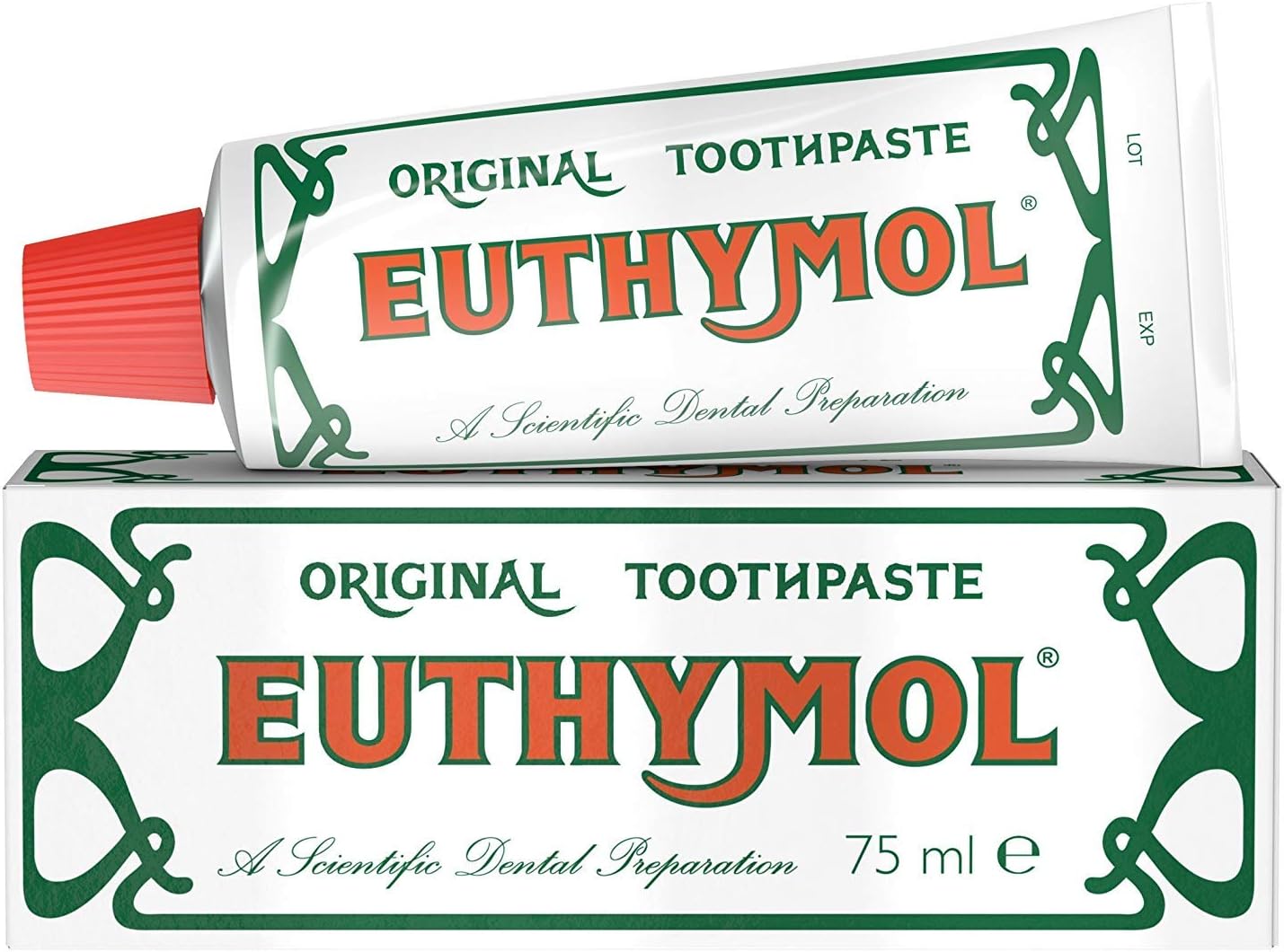 Euthymol Original Toothpaste Bundle, 2 x 75ml Fluoride-Free Toothpaste for Plaque Removal Antibacterial, Cavity & Gum Care - Image 3