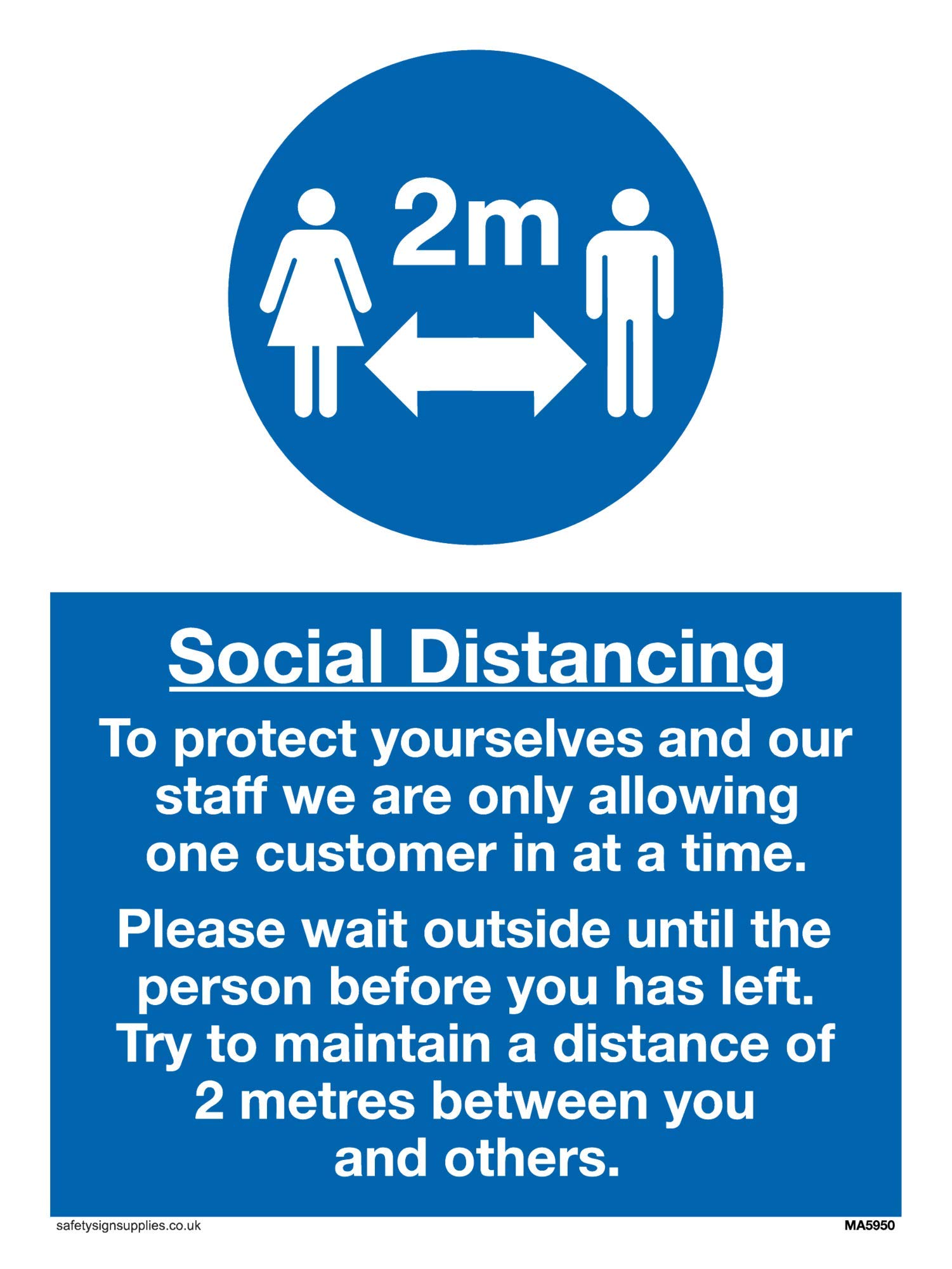 Viking Signs Social Distancing sign - Vinyl/Sticker