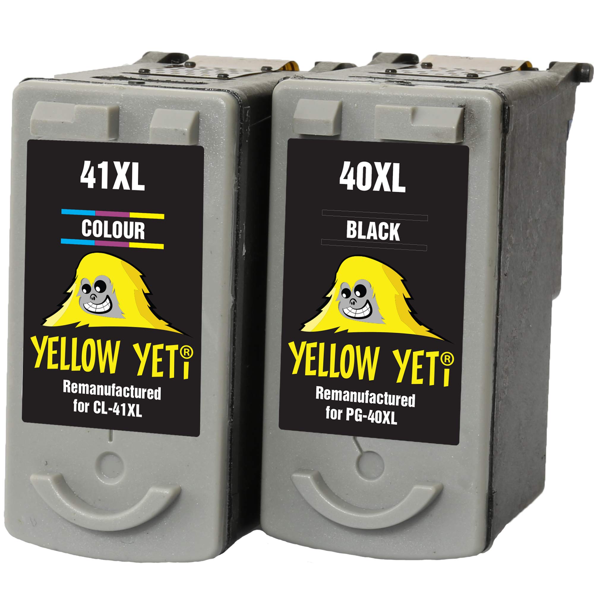 YELLOW YETI PG-40 CL-41 compatible with Canon Ink Cartridges (Black, Colour) Pixma iP2600 MP140 MP460 iP1800 iP1900 iP2500 MP190 MP210 MP220 MP170 MP180 MP160 MP450 MP470 MP150 MX300 MX310 iP1600