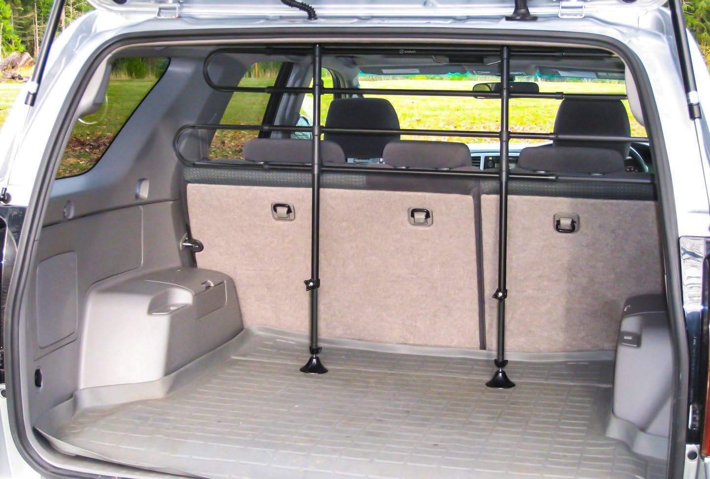 Zone Tech Universal Fit-Adjustable Sturdy-Heavy Duty- Portable -Sleek Shiny Black- Travel - Pet Safety Barrier : Automotive Pet Barriers : Pet Supplies