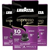 Lavazza Espresso Maestro Intenso Aluminum Capsules Compatible with Nespresso* Original Machines, Medium-Dark Espresso Roast, Arabica and Robusta (30 Capsules)