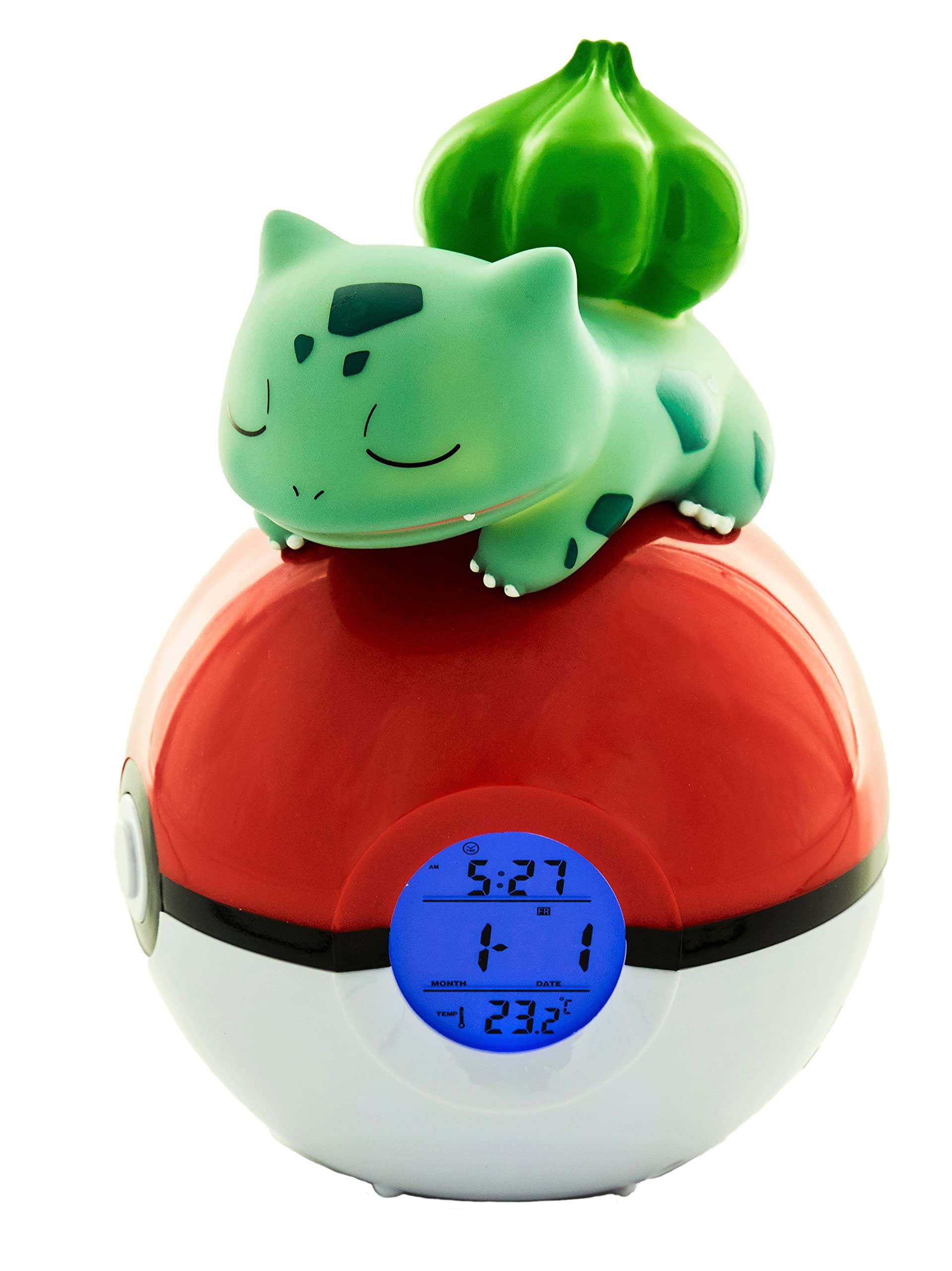 TEKNOFUN 811367 Bulbasaur Pokemon Radio FM Alarm Clock - Red/White