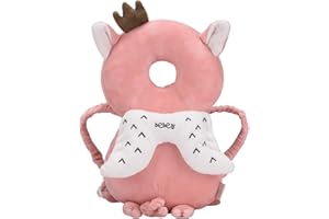 BEBEAR Bebamour Baby Walkers Protective Toddler Adjustable Baby Head Protection Safety Pad Backpack Wear for Crawling (Pink-Pig, Pig)
