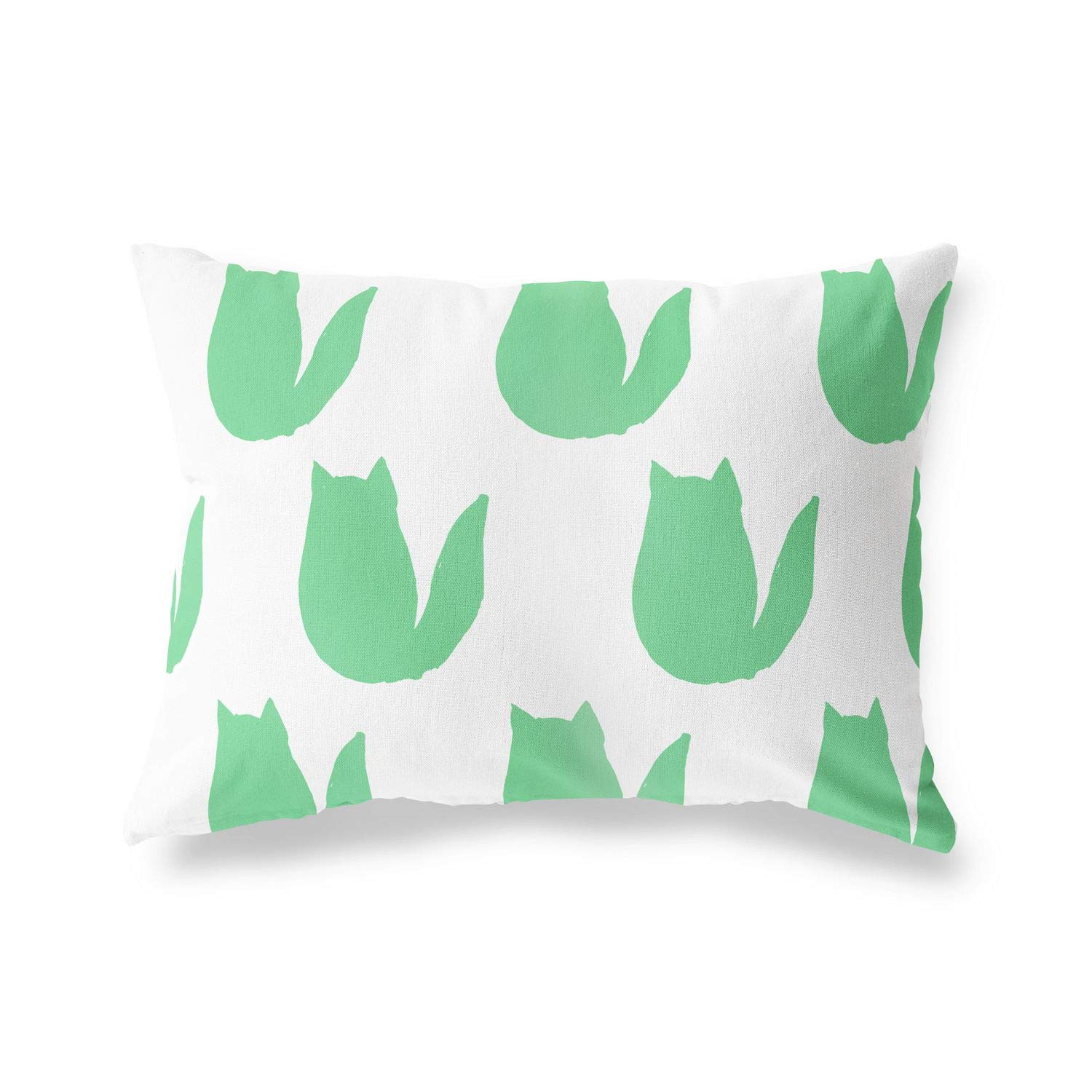 BonaMaison Decorative Cushion Cover, Petrol Green-White Throw Pillow Covers, Home Decorative Pillowcases for Livingroom, Sofa, Bedroom, Size: 45X60 Cm - Designed and Manufactured in Turkey