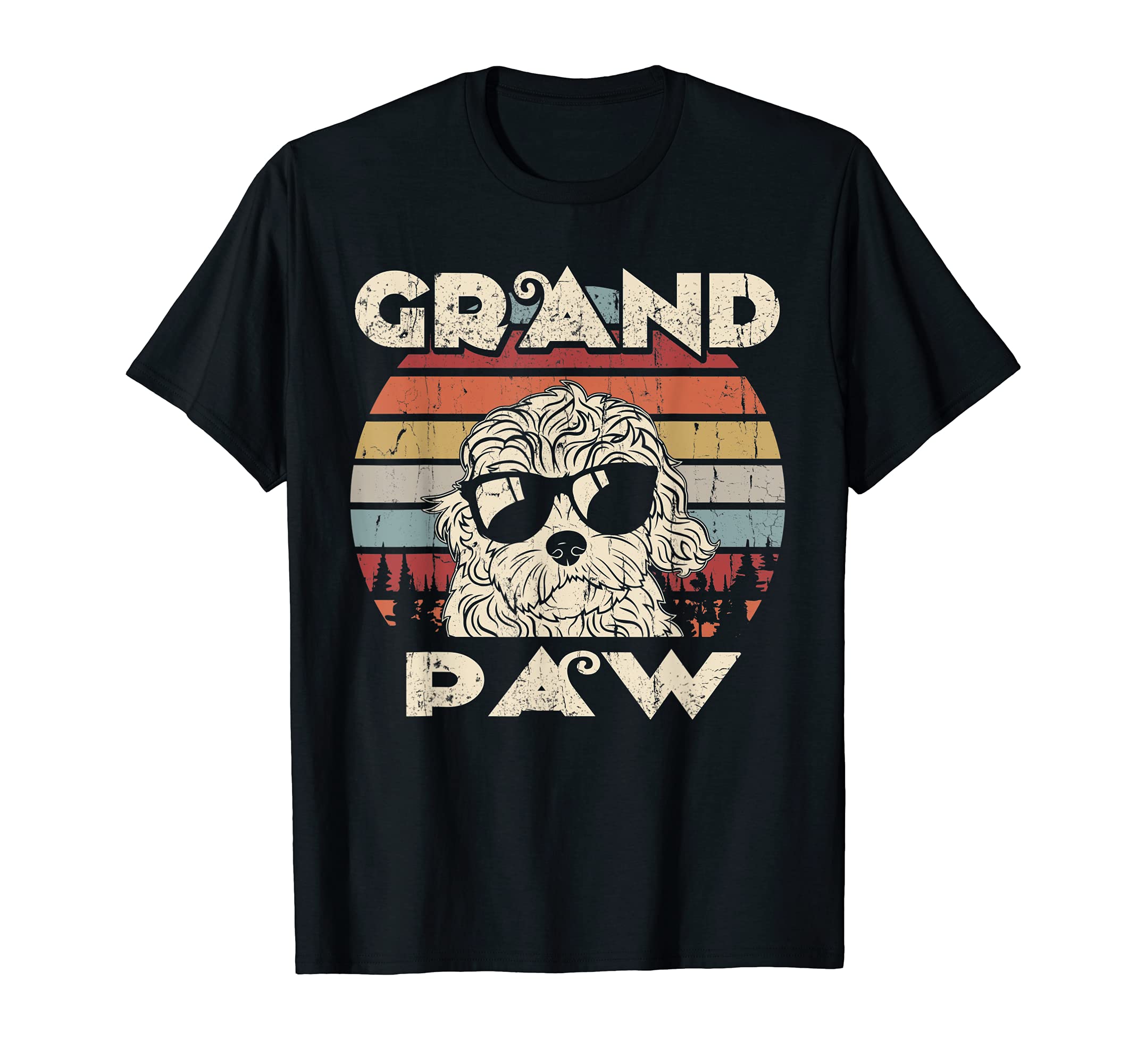 Grand Paw Goldendoodle dog lovers vintage retro T-Shirt