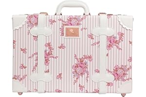 Unitravel Baby Keepsake Case, Handmade Memory Storage Box, Newborn Keepsake Box, Vintage Suitcase for Baby Shower, Baptism, Naming Ceremony or Birthday