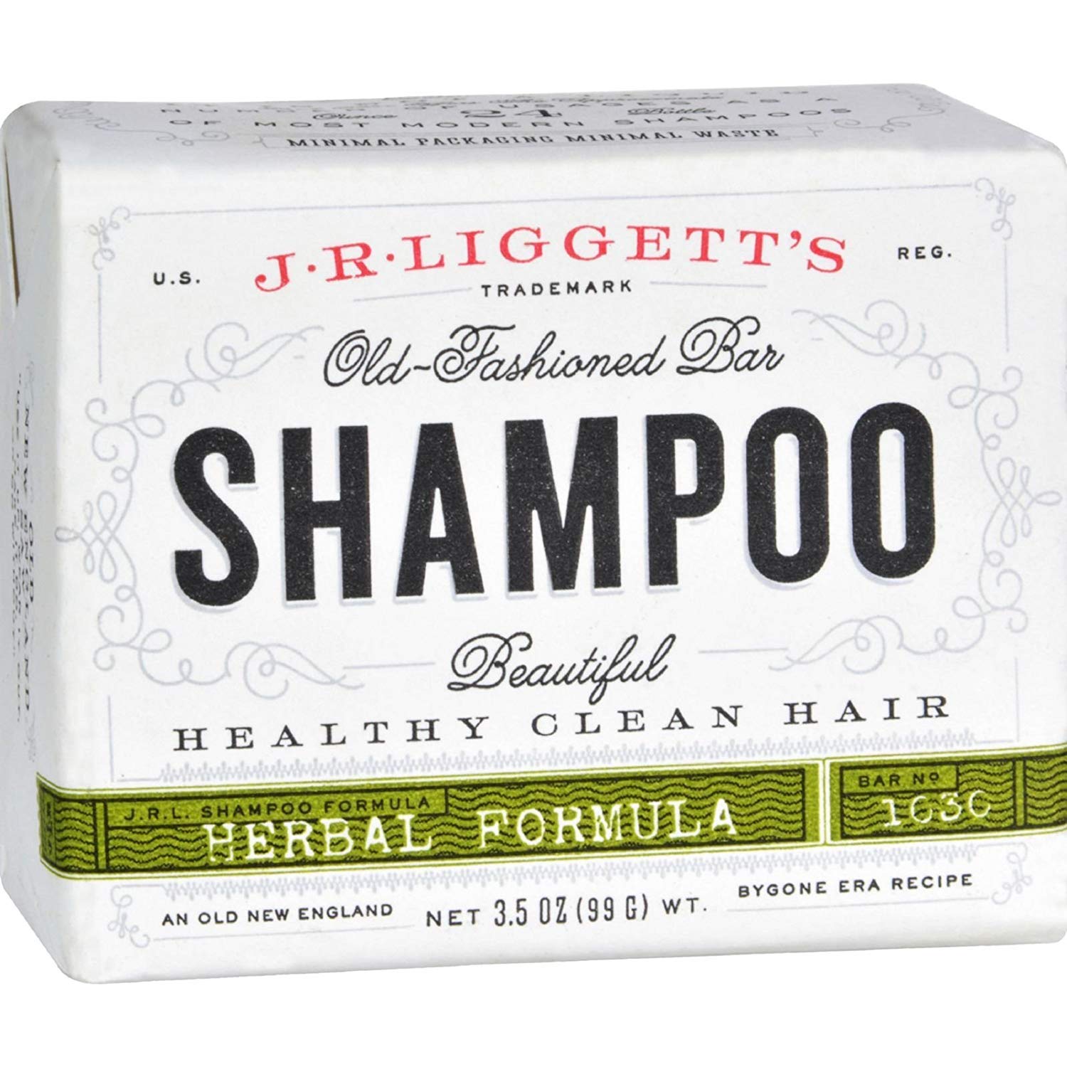 J.R. LIGGETT'S SHAMP BAR,HERBAL, 6/3.5 OZ