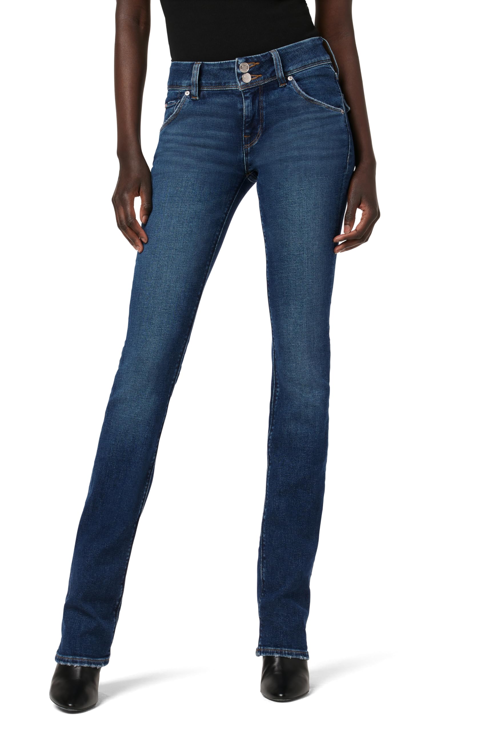 Photo 1 of HUDSON Women's Beth Mid Rise Baby Bootcut Jean with Back Flap Pockets, Obsess, 23