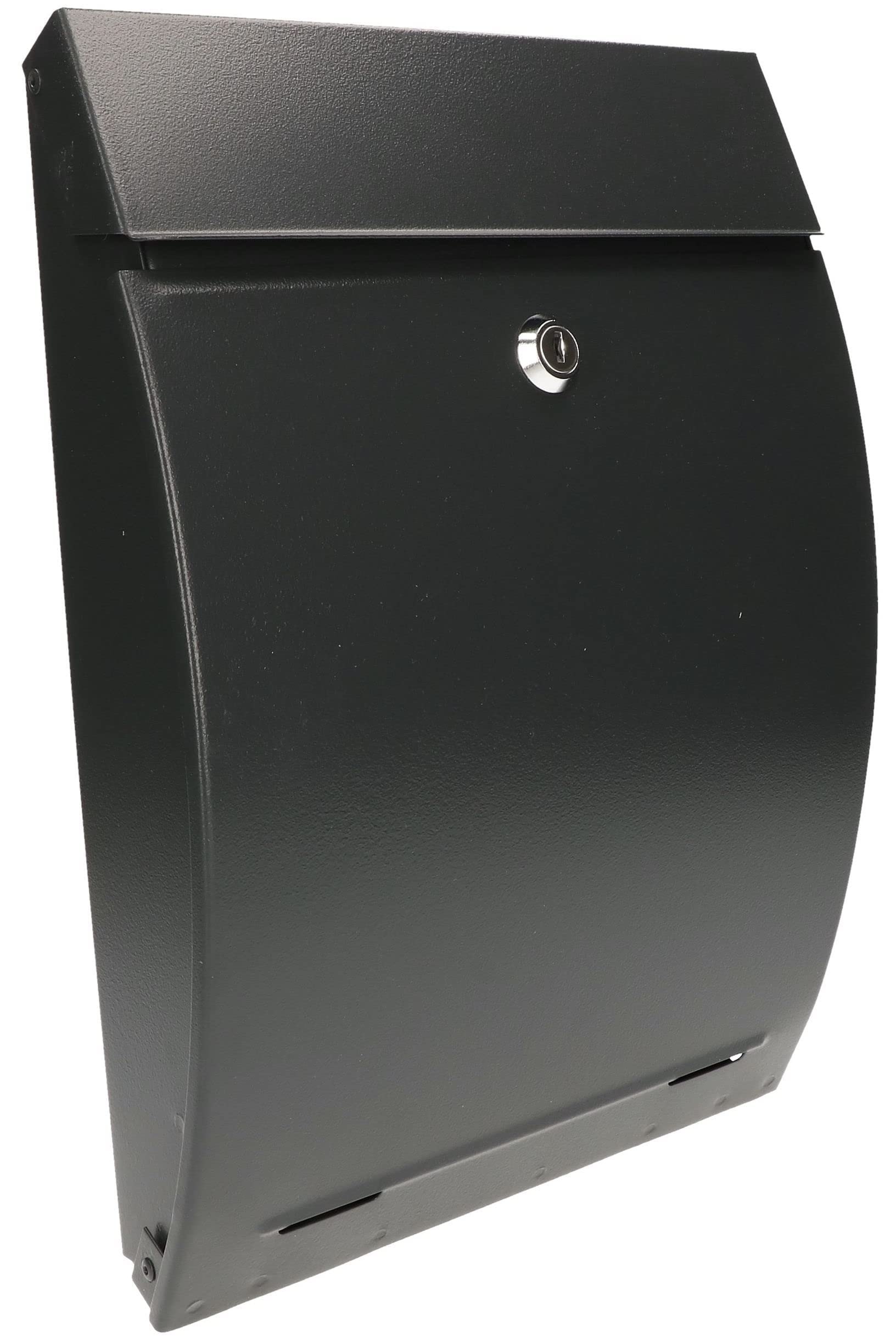 KOTARBAU® Letterbox 340 x 245 x 75 mm Anthracite Format A-4 Convex for Newspapers Flying Pages