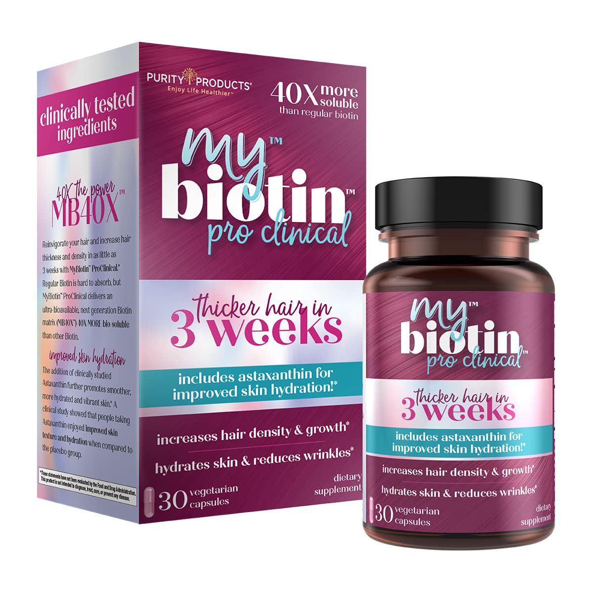 MyBiotin ProClinical – Thicker Hair in 3 Weeks & Fights Wrinkles 